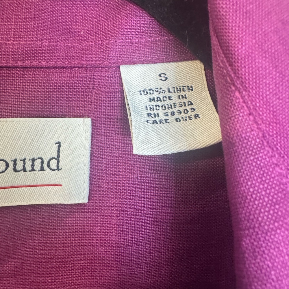 Westbound Vibrant Purple Long Sleeve Linen Shirt - Picture 8 of 10